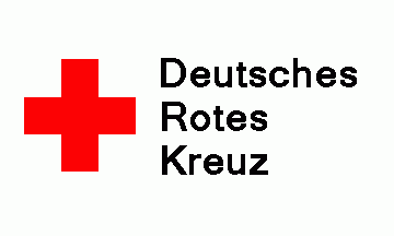 [German Red Cross flag with 3-lines caption (Germany)]